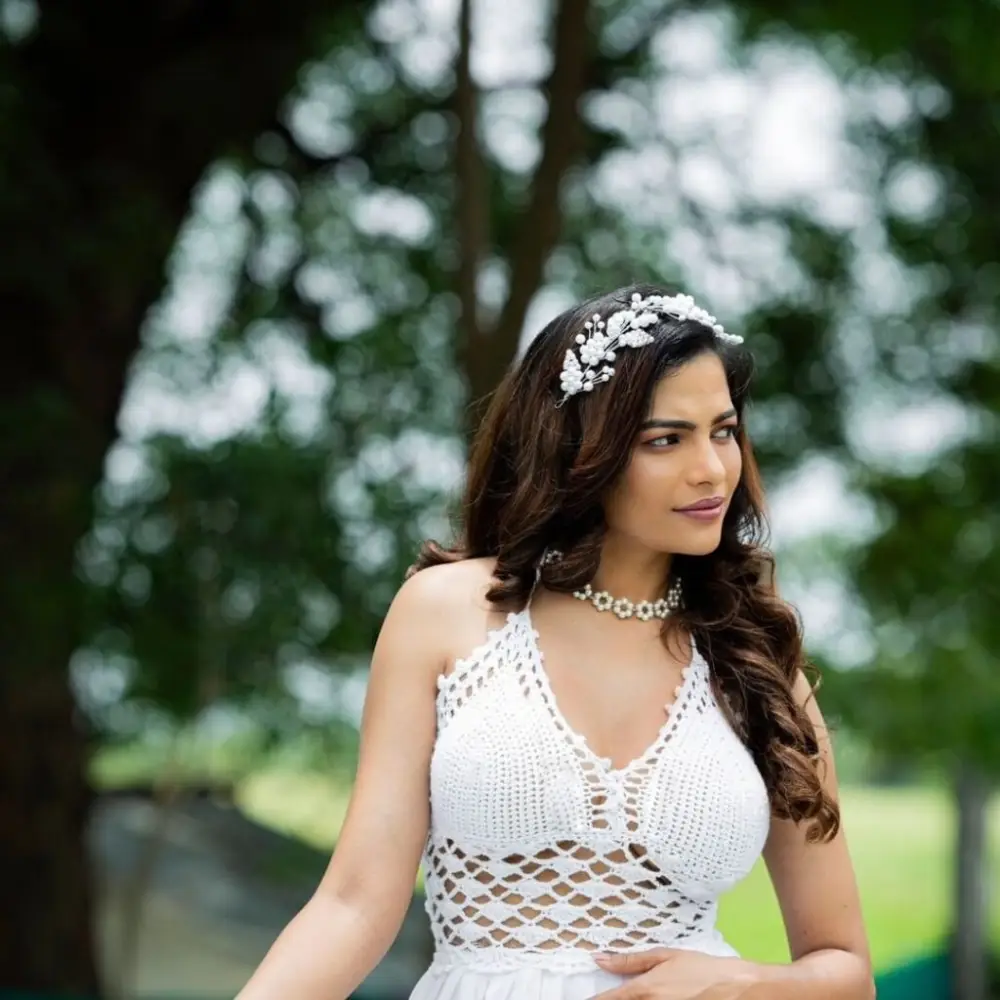Outdoor fashion photoshoot in Hyderabad garden theme