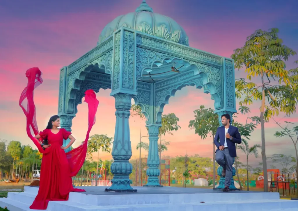 Pre-wedding VideoShoot in Hyderabad with royal pavilion theme at The Shooting Spot studio