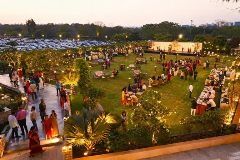 how to choose event venue in Hyderabad with outdoor lawn setup