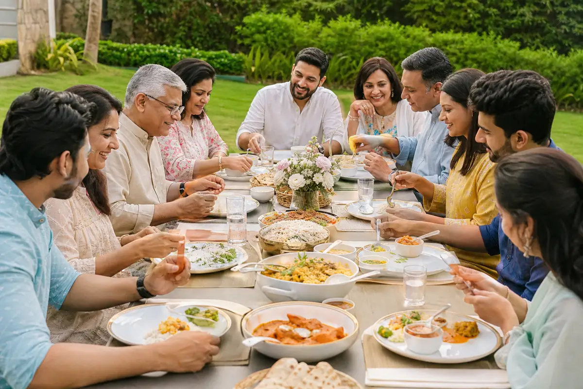 Catered meal for a small family and friends get-together