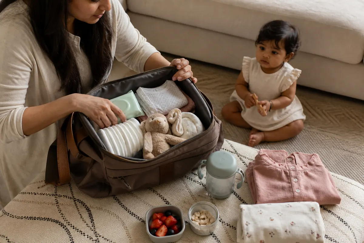 Practical packing checklist for a baby photoshoot